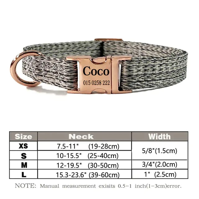 Personalized Nylon Dog Collar*