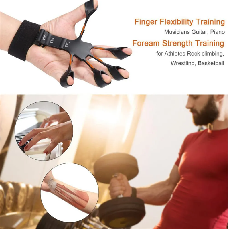 Silicone Grip Device Stretcher Finger Gripper Strength *Trainer Strengthen Rehabilitation Training