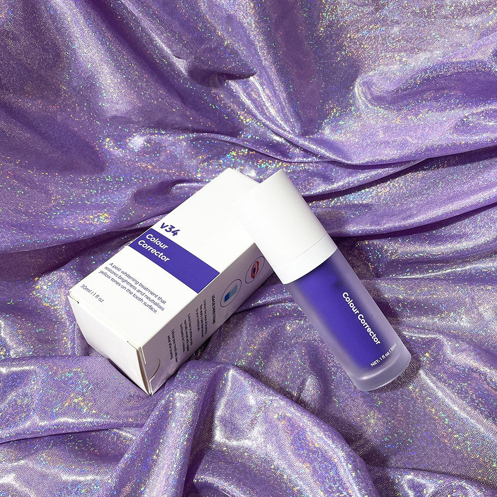 V34 Teeth Whitening Purple Mousse Toothpaste *