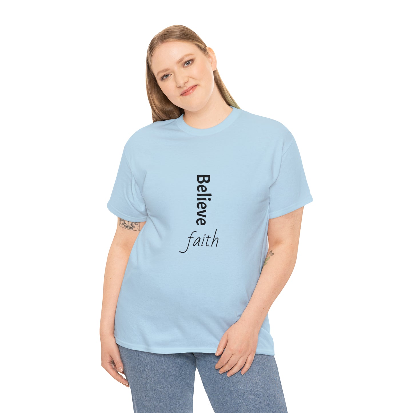 Believe, Faith, Unisex Heavy Cotton Tee Shirt Religion gift*