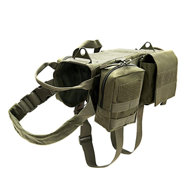 Tactical Military Dog Harness* With Packs