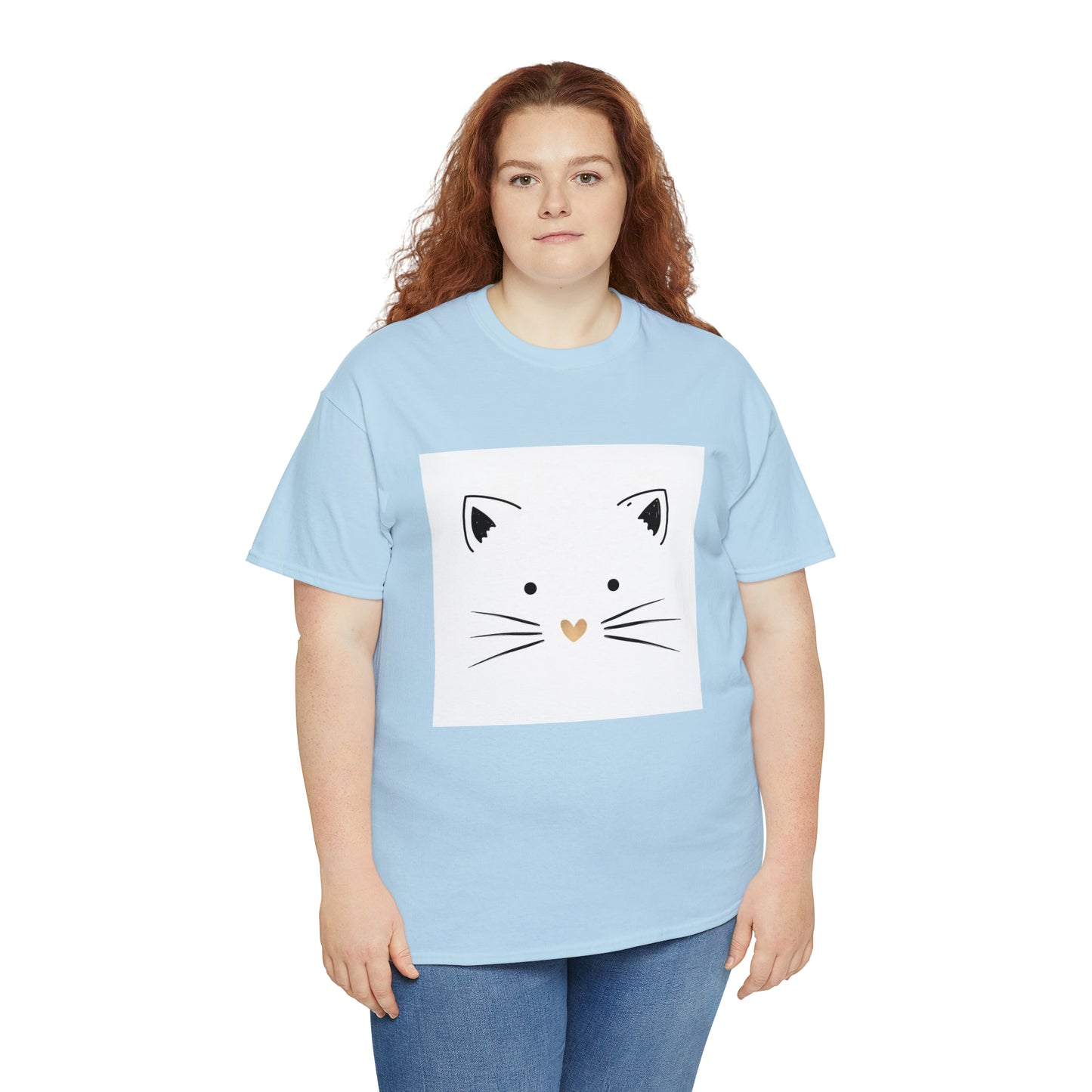 Cute Cat Unisex Heavy Cotton Tee Shirt*