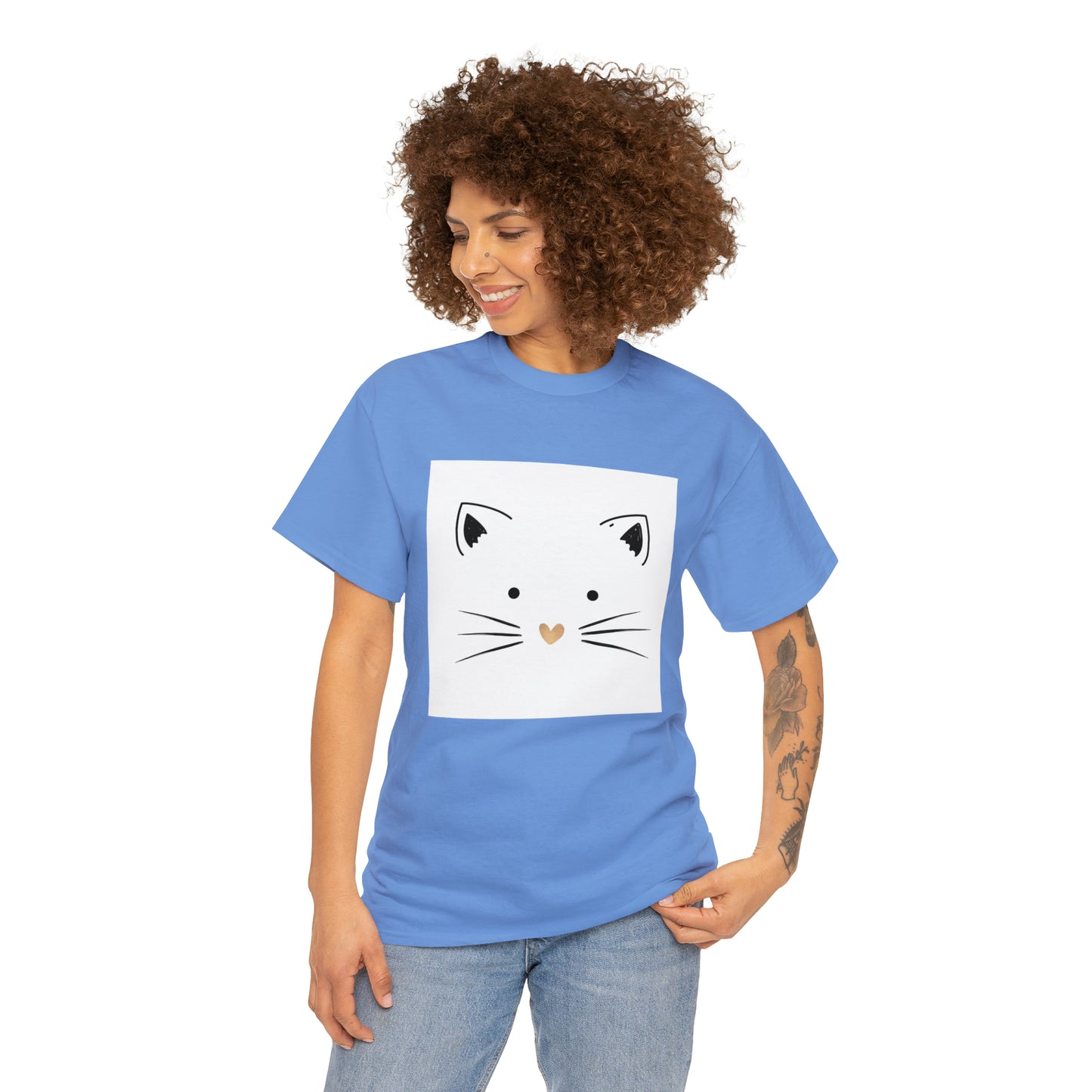 Cute Cat Unisex Heavy Cotton Tee Shirt*