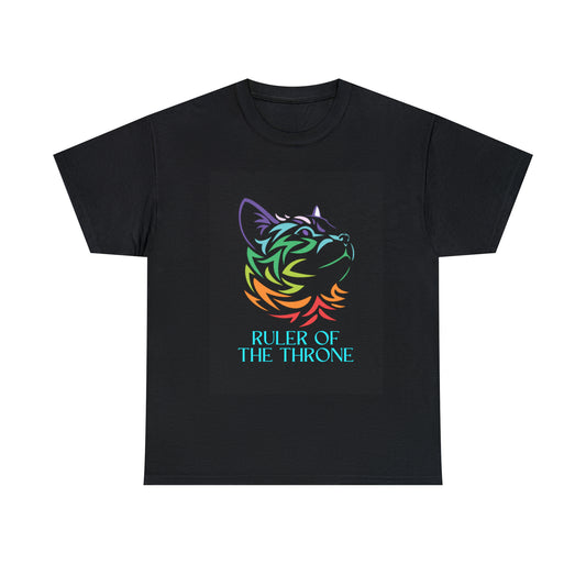 "Ruler of The Throne" Cat Lover Unisex Heavy Cotton Tee Shirt*