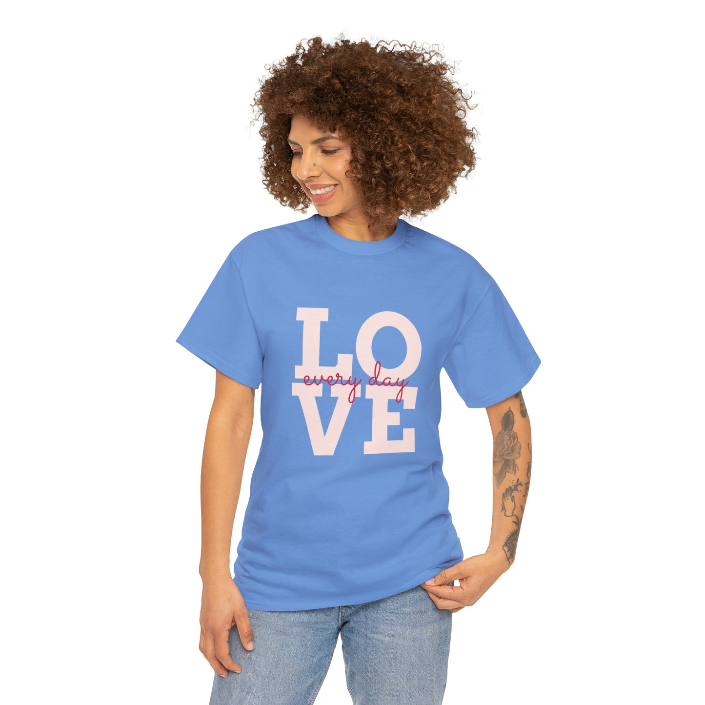 Love everyday Unisex Heavy Cotton Tee shirt gift*