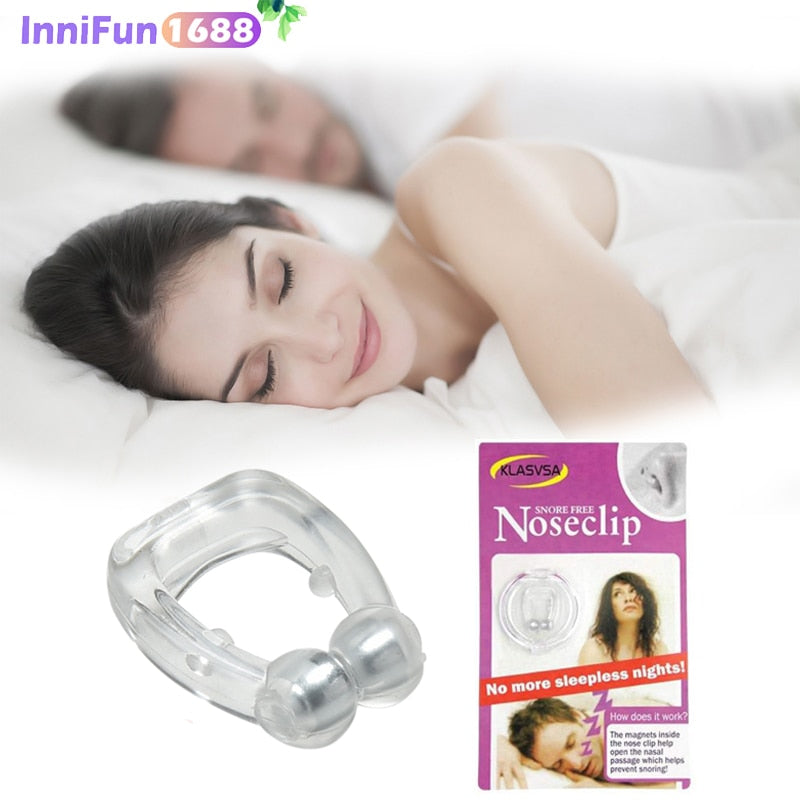 Silicone Magnetic Anti Snore Stop * Snoring Nose Clip Sleep Pillow Sleeping Aid Apnea Guard Night Device