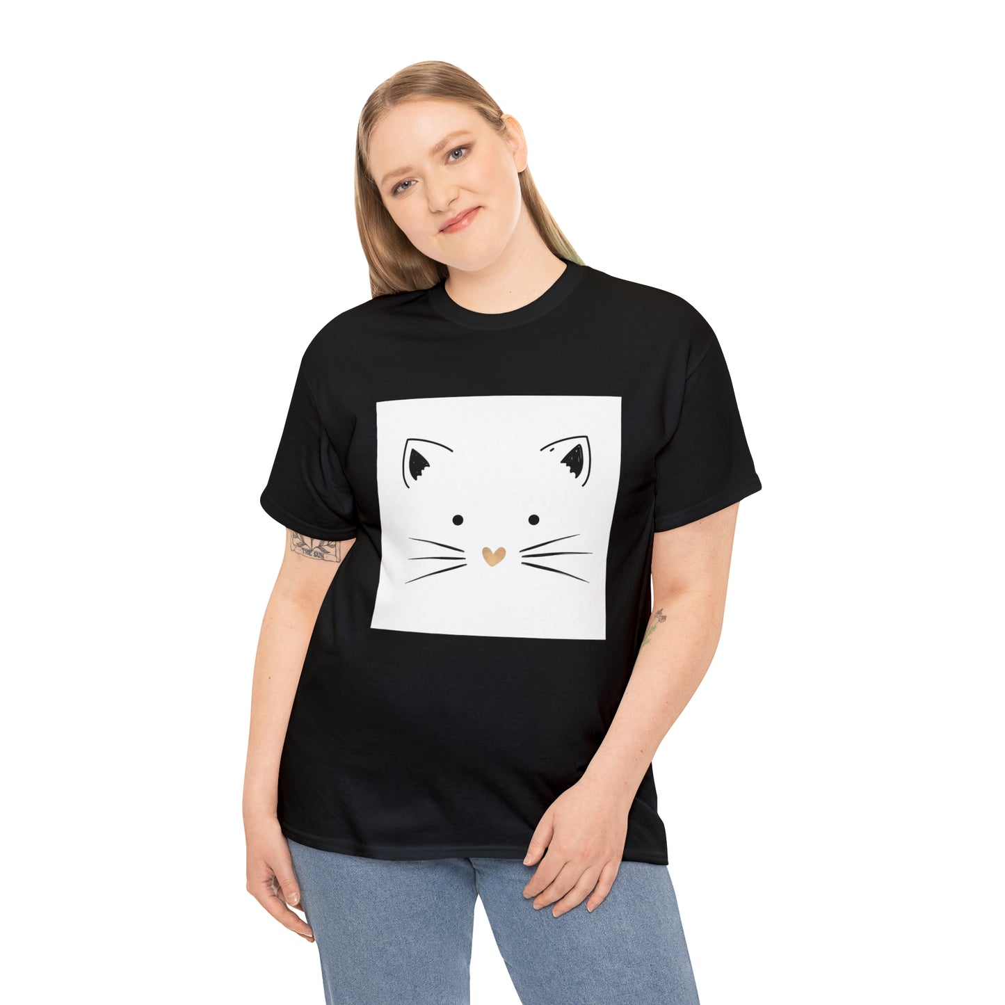 Cute Cat Unisex Heavy Cotton Tee Shirt*