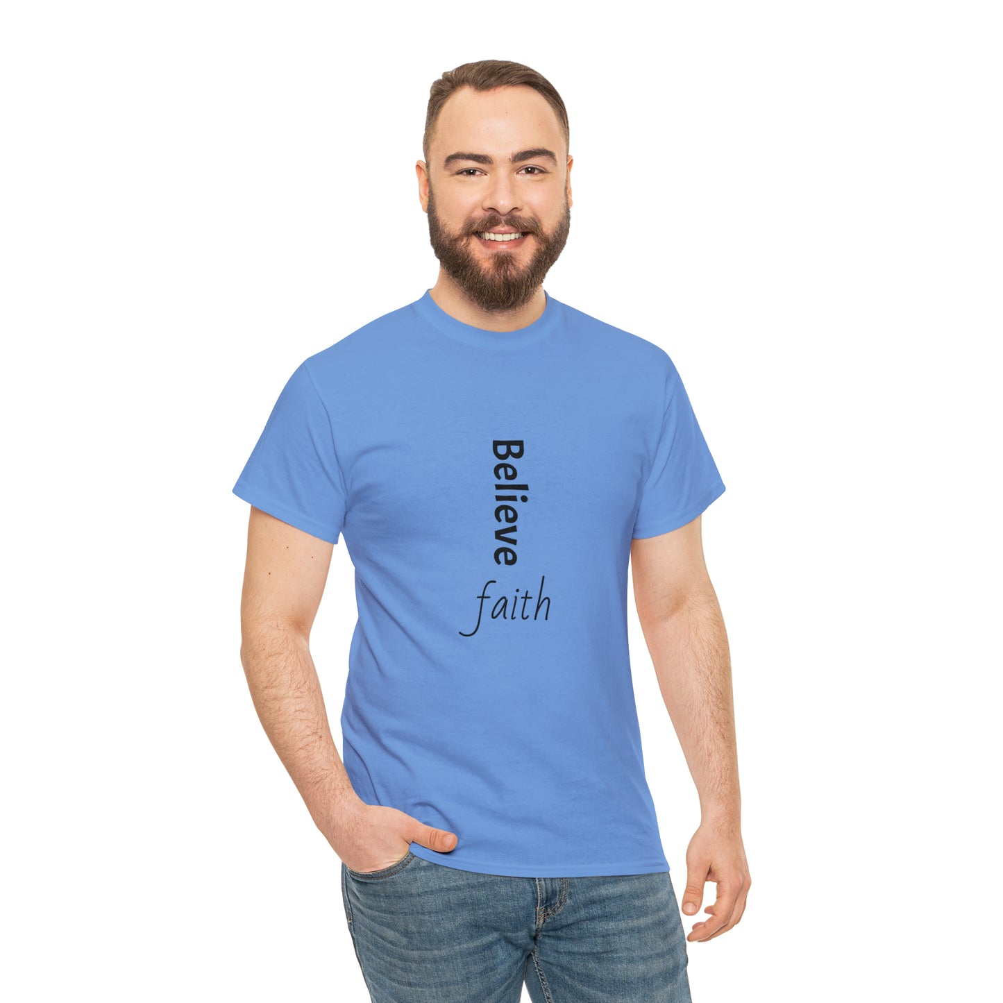 Believe, Faith, Unisex Heavy Cotton Tee Shirt Religion gift*