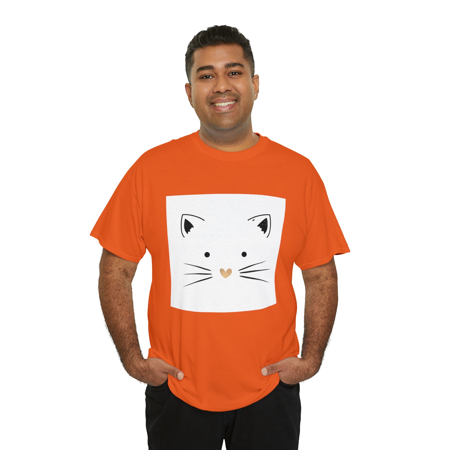 Cute Cat Unisex Heavy Cotton Tee Shirt*