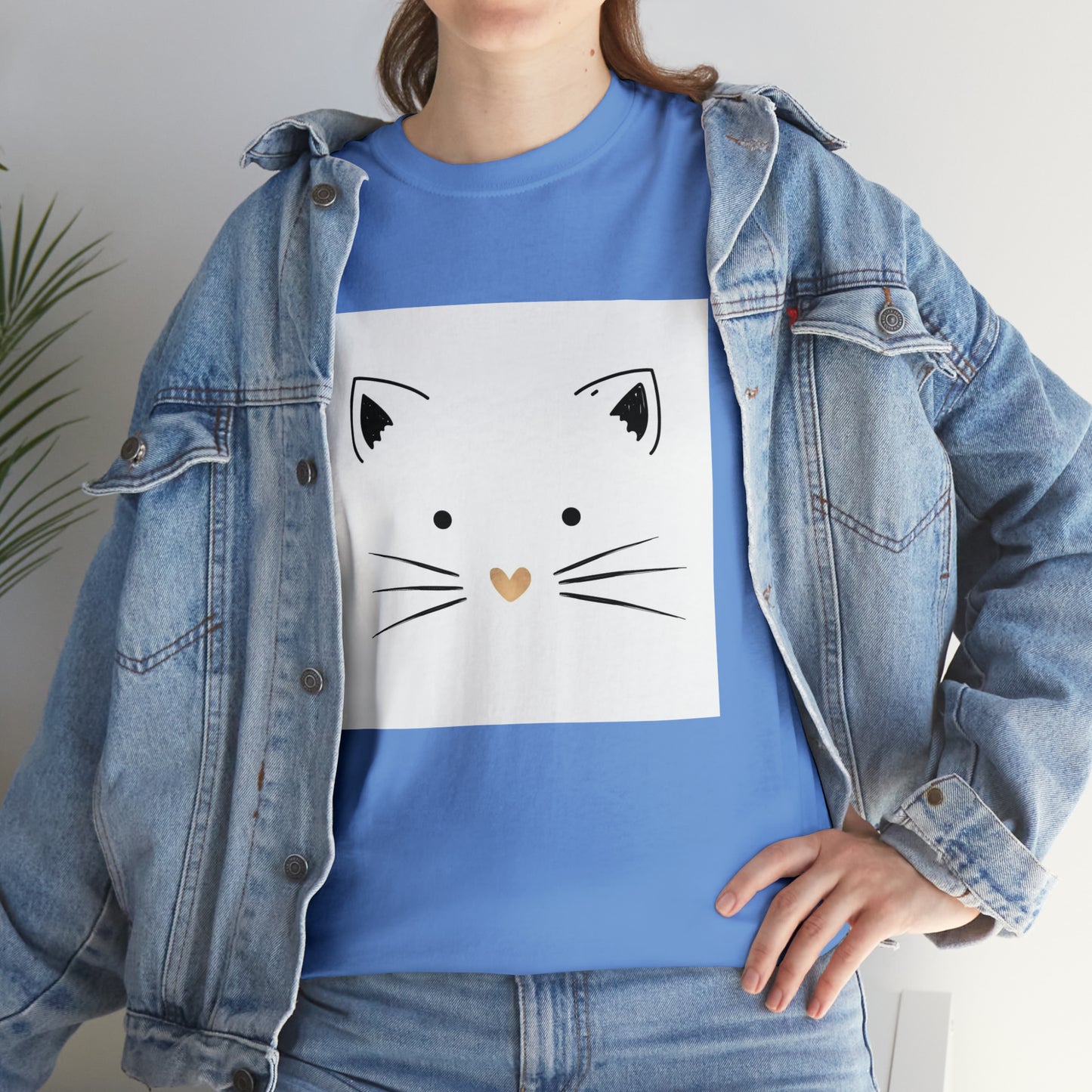 Cute Cat Unisex Heavy Cotton Tee Shirt*