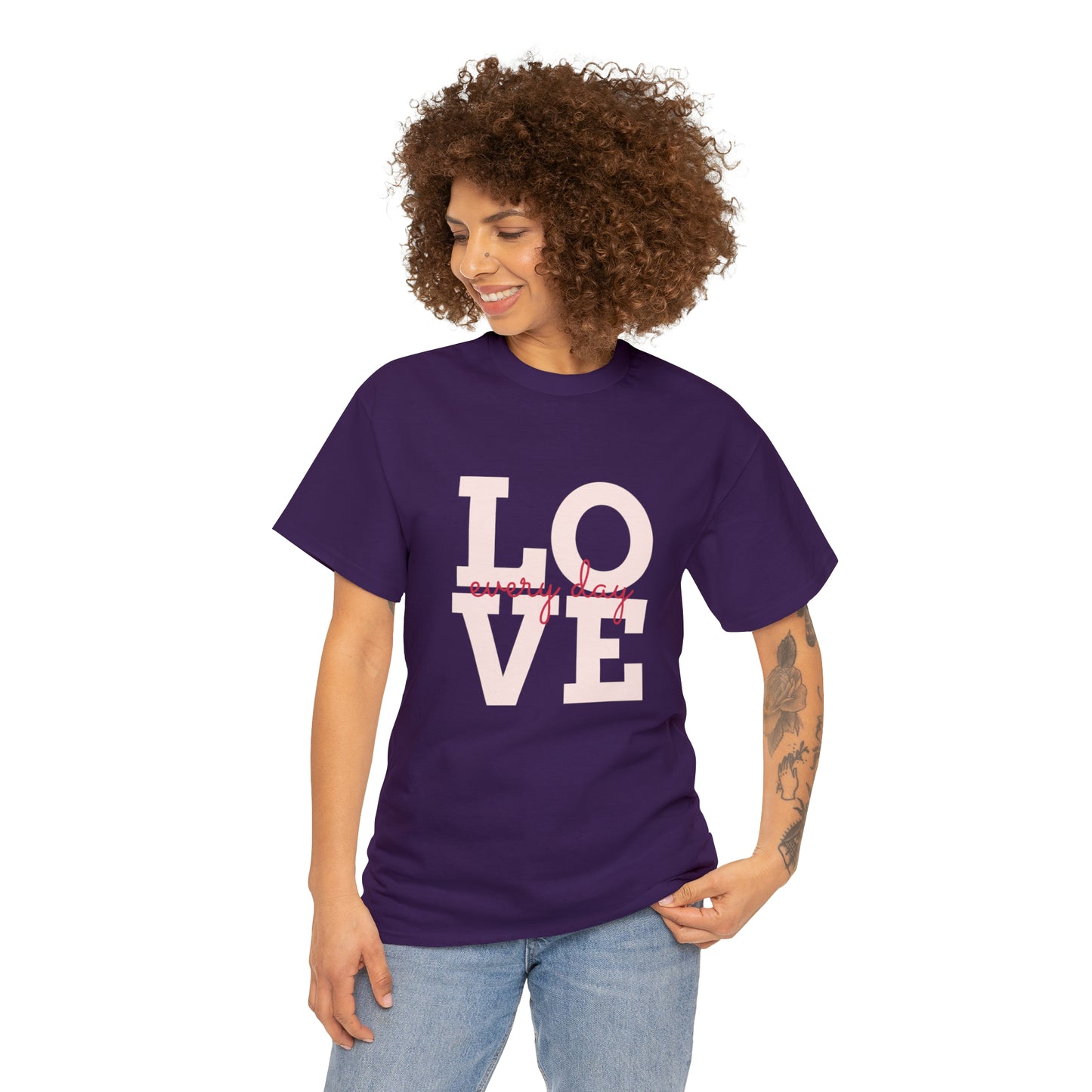 Love everyday Unisex Heavy Cotton Tee shirt gift*