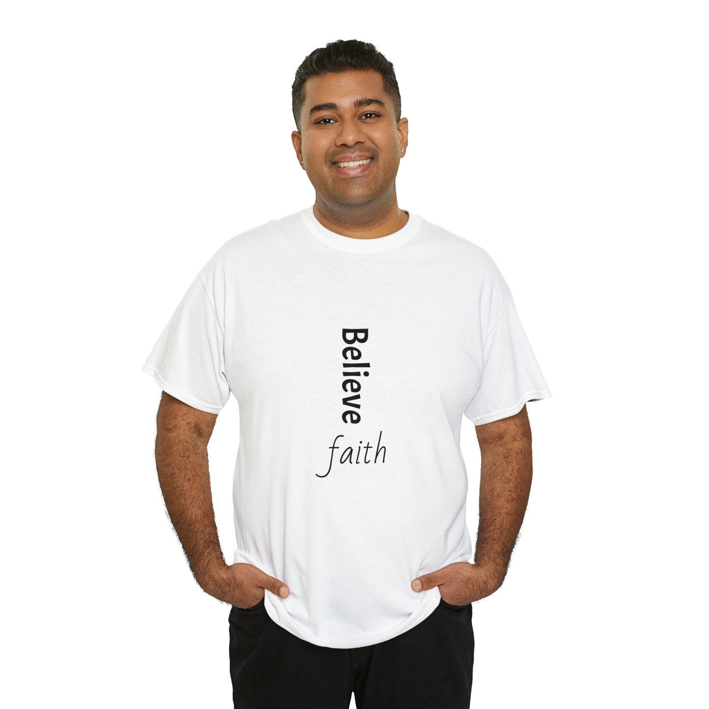 Believe, Faith, Unisex Heavy Cotton Tee Shirt Religion gift*