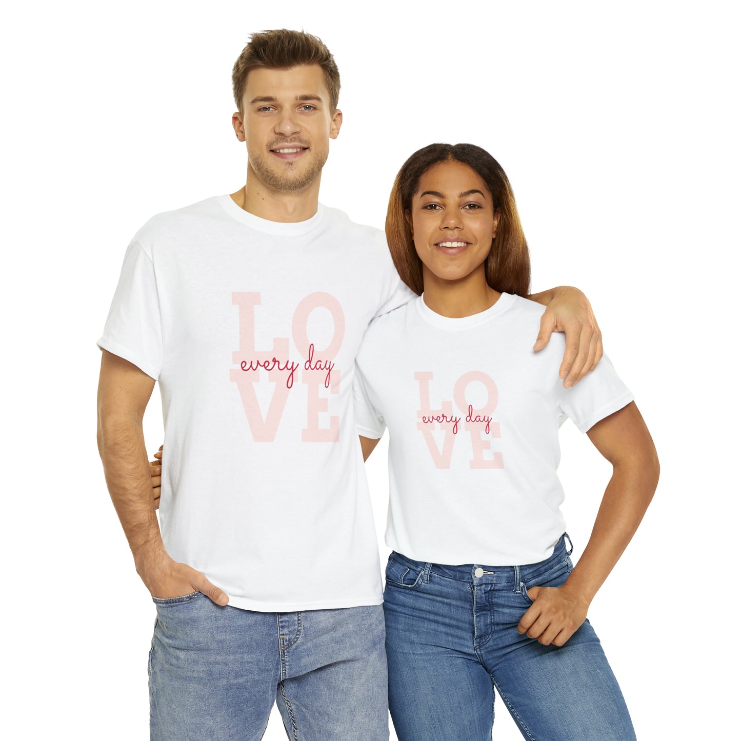 Love everyday Unisex Heavy Cotton Tee shirt gift*