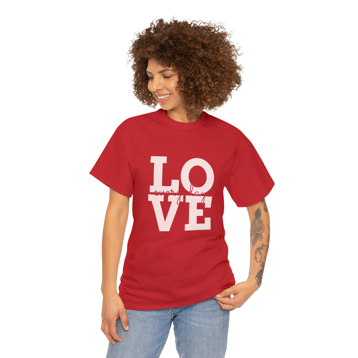 Love everyday Unisex Heavy Cotton Tee shirt gift*