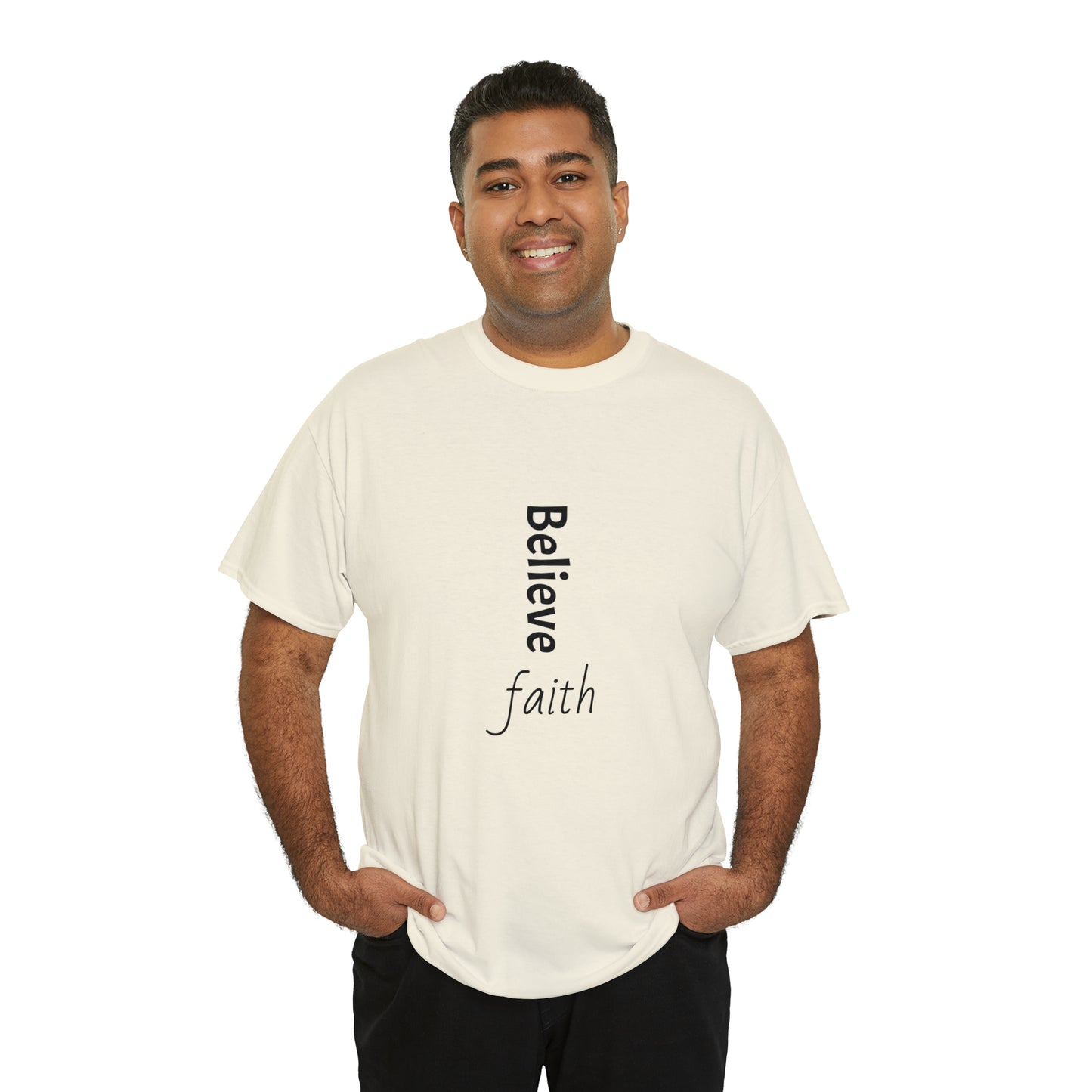 Believe, Faith, Unisex Heavy Cotton Tee Shirt Religion gift*