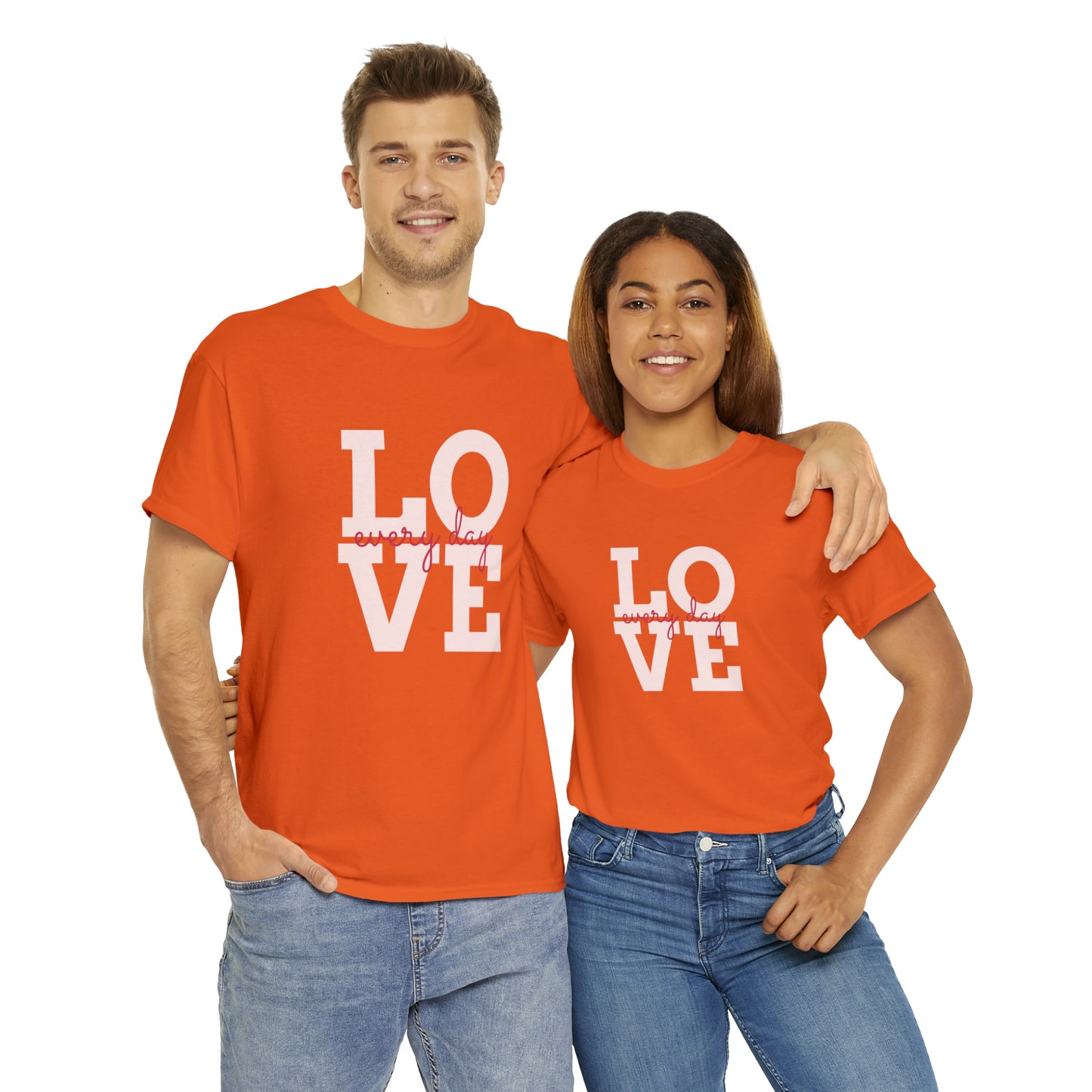 Love everyday Unisex Heavy Cotton Tee shirt gift*