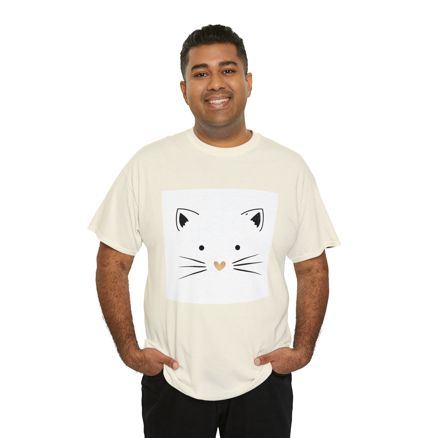 Cute Cat Unisex Heavy Cotton Tee Shirt*