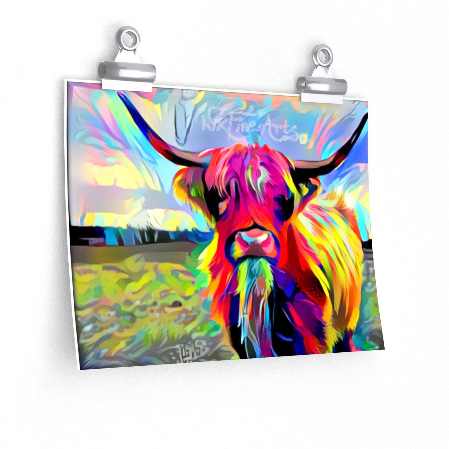 Colorful cow Premium Matte horizontal posters fine art decor gift bestseller art*