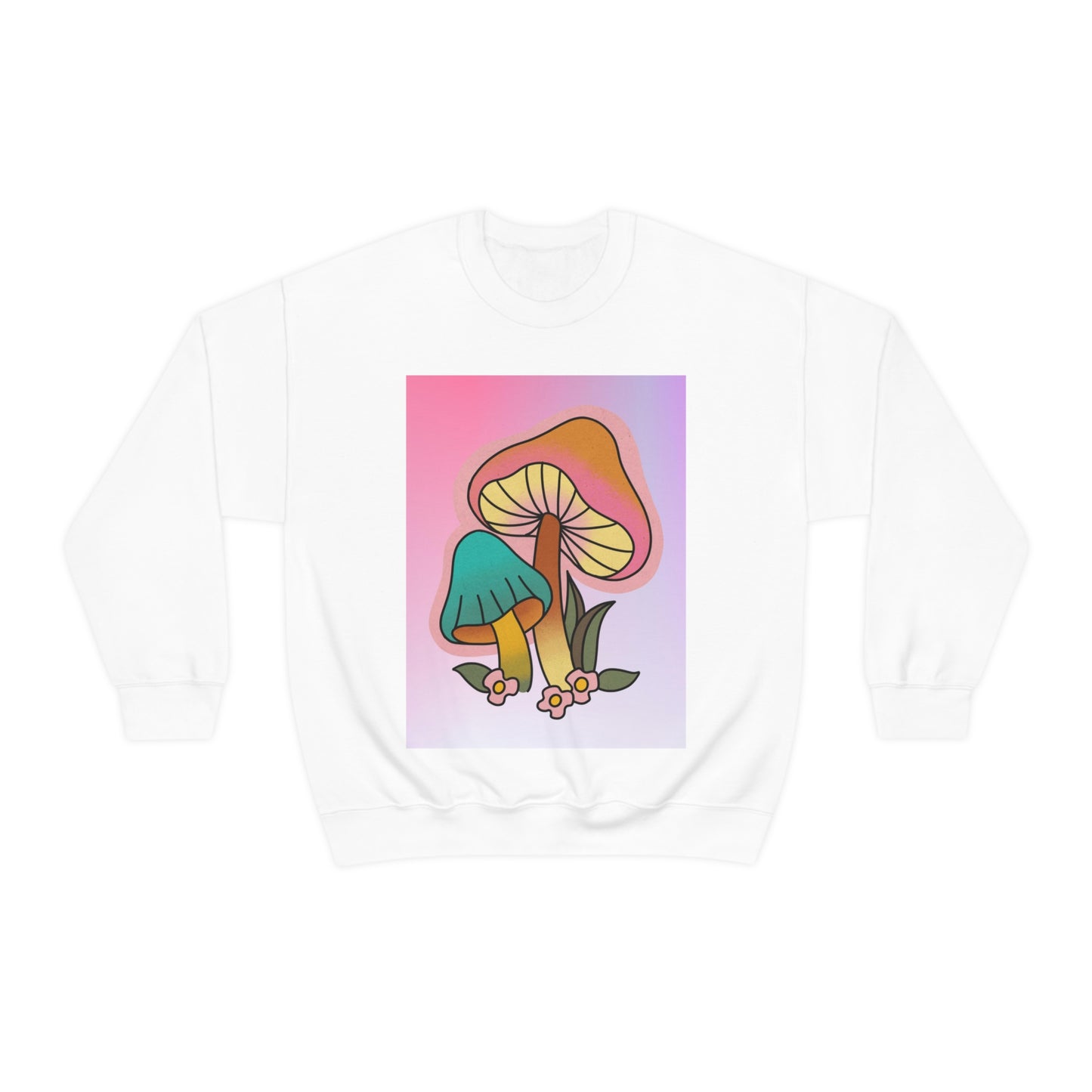 Retro Mushroom Unisex Heavy Blend Crewneck Sweatshirt*