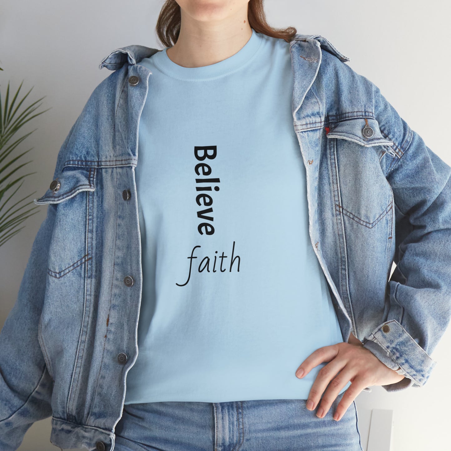 Believe, Faith, Unisex Heavy Cotton Tee Shirt Religion gift*