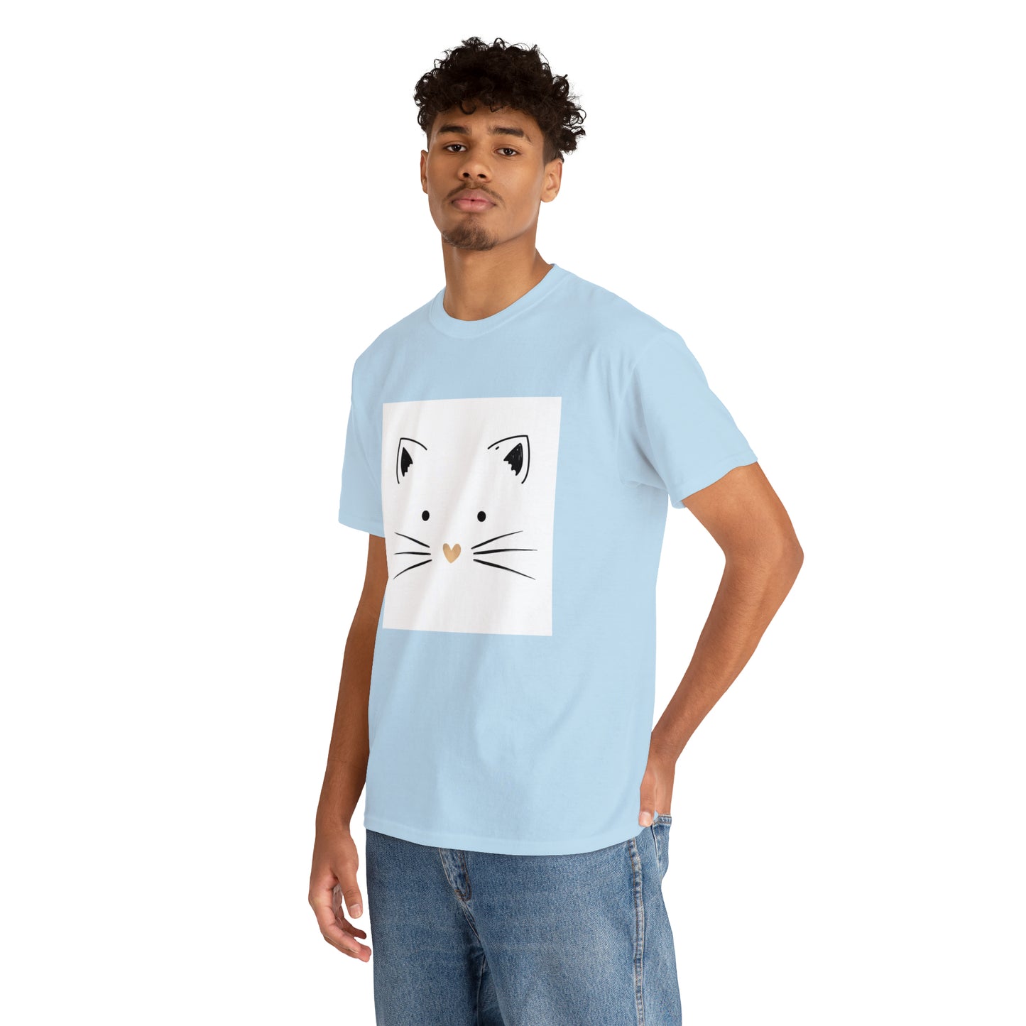 Cute Cat Unisex Heavy Cotton Tee Shirt*