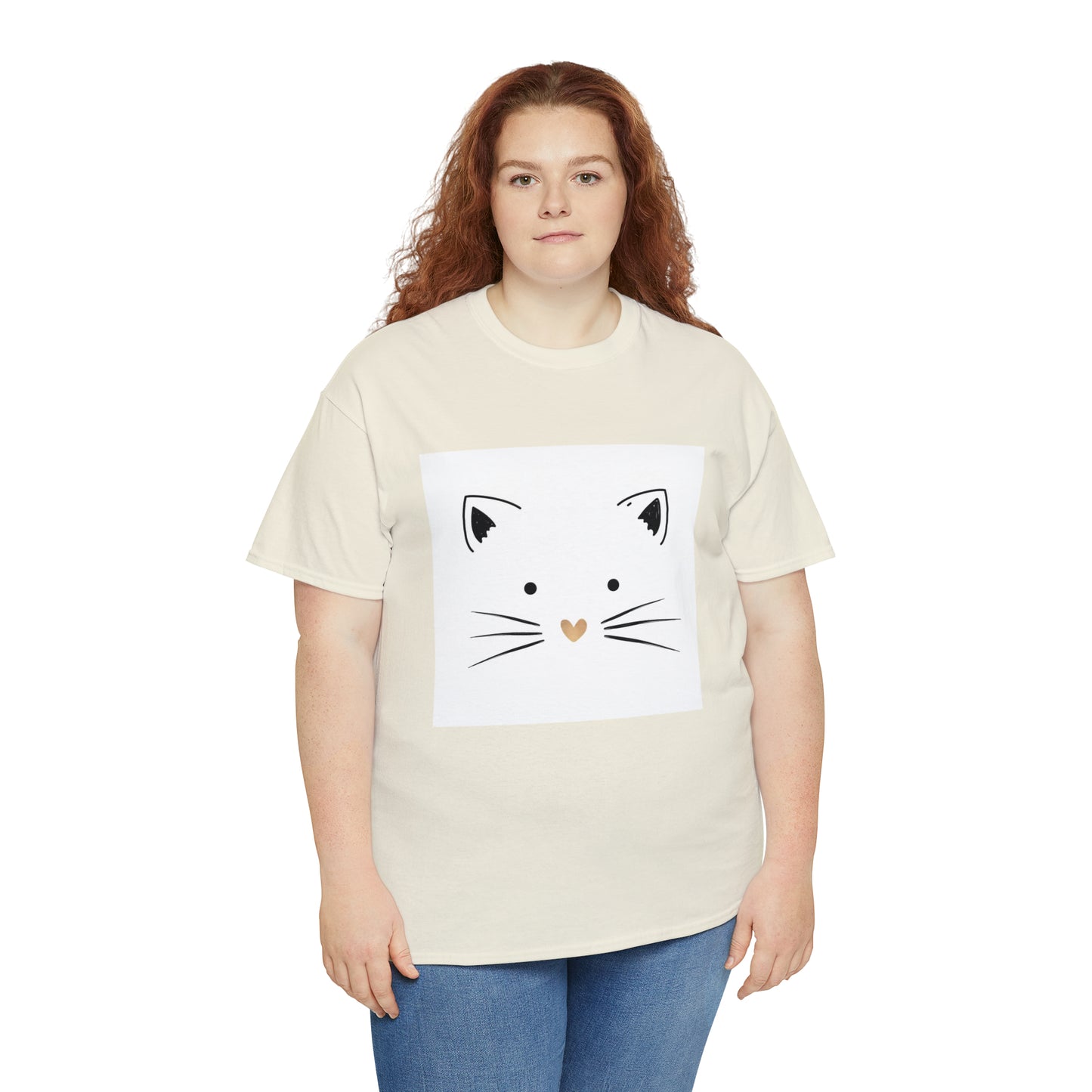 Cute Cat Unisex Heavy Cotton Tee Shirt*