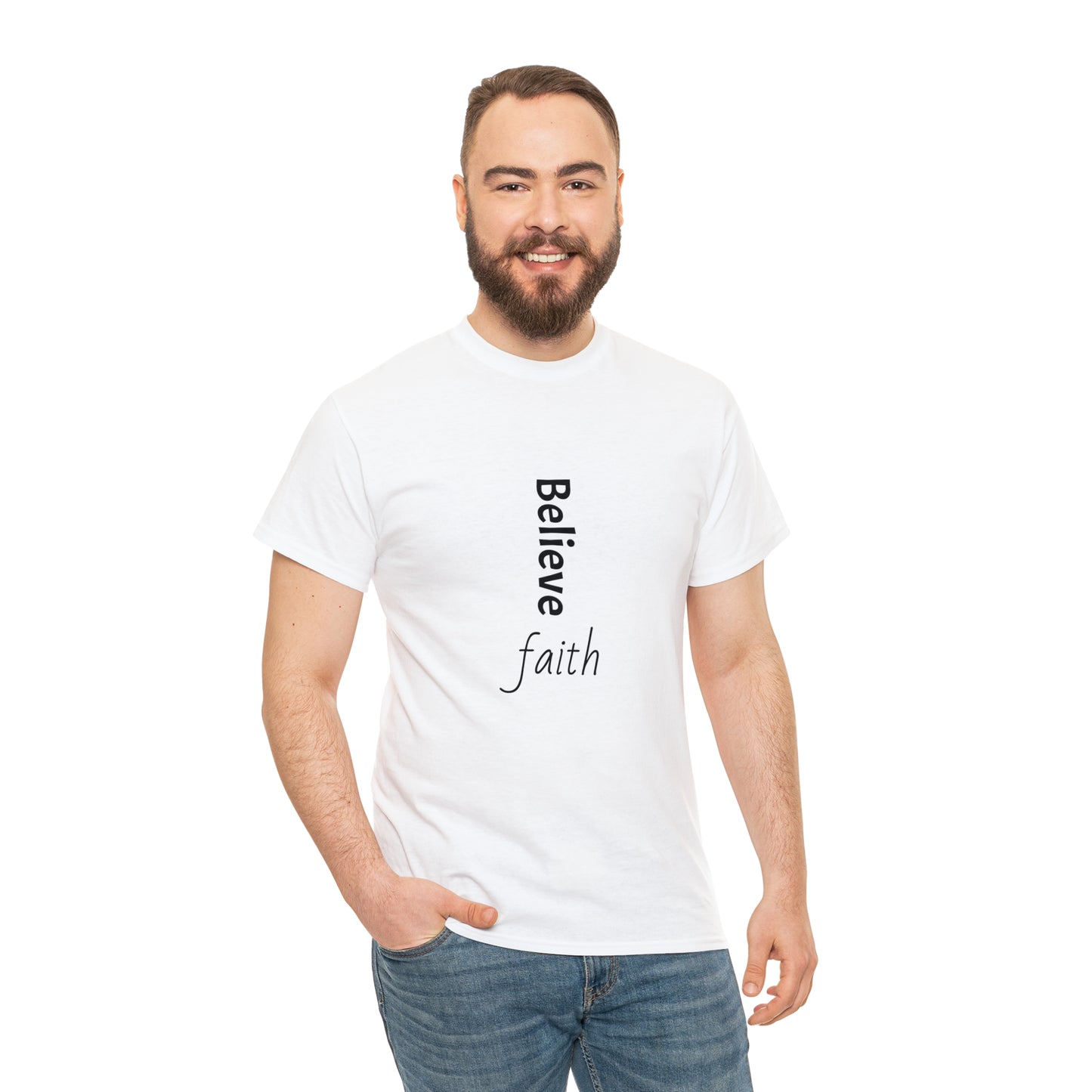 Believe, Faith, Unisex Heavy Cotton Tee Shirt Religion gift*