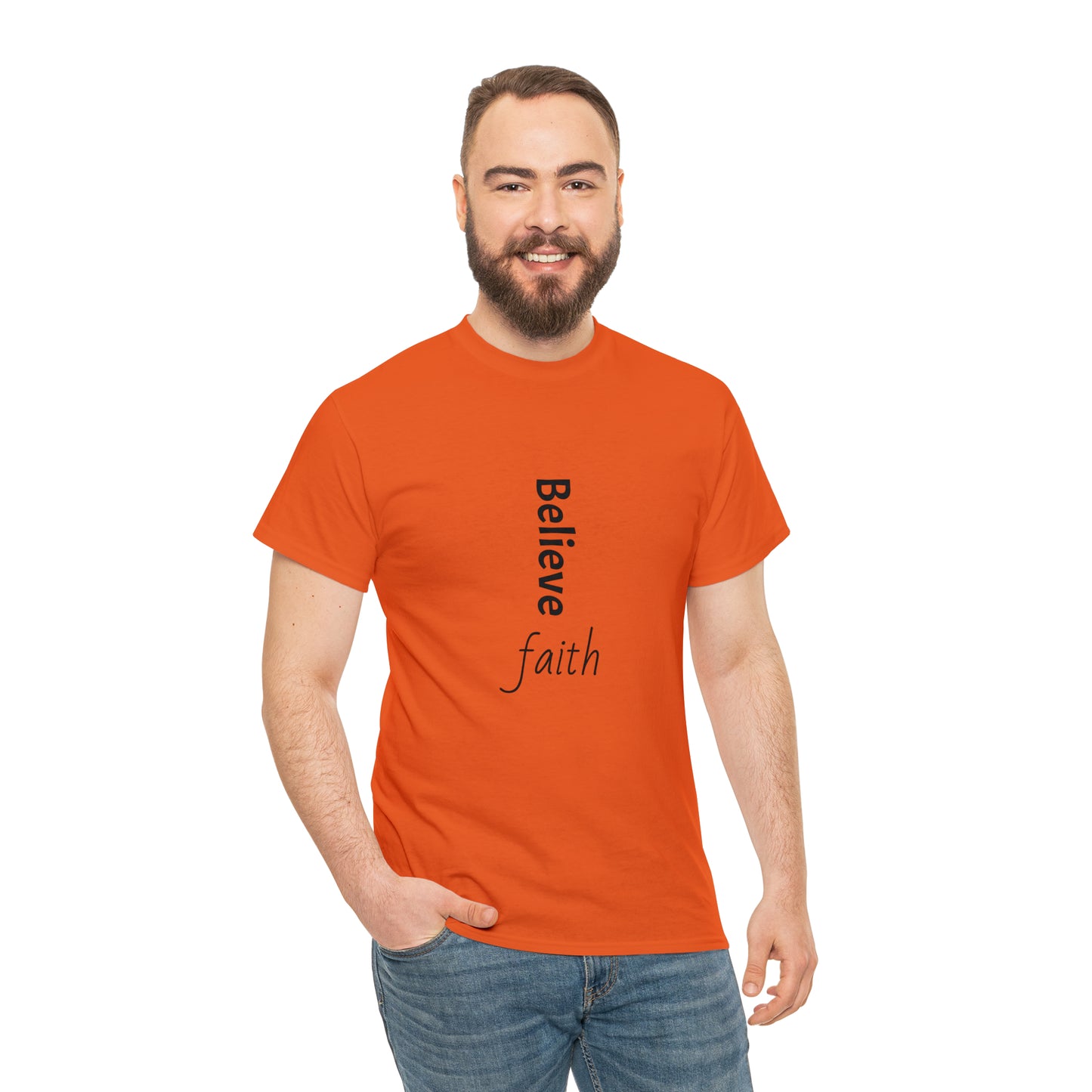 Believe, Faith, Unisex Heavy Cotton Tee Shirt Religion gift*