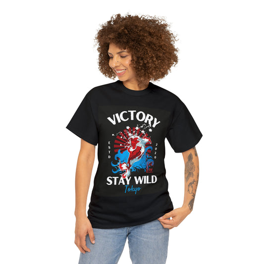 "Victory Stay Wild" Unisex Heavy Cotton Tee Shirt*