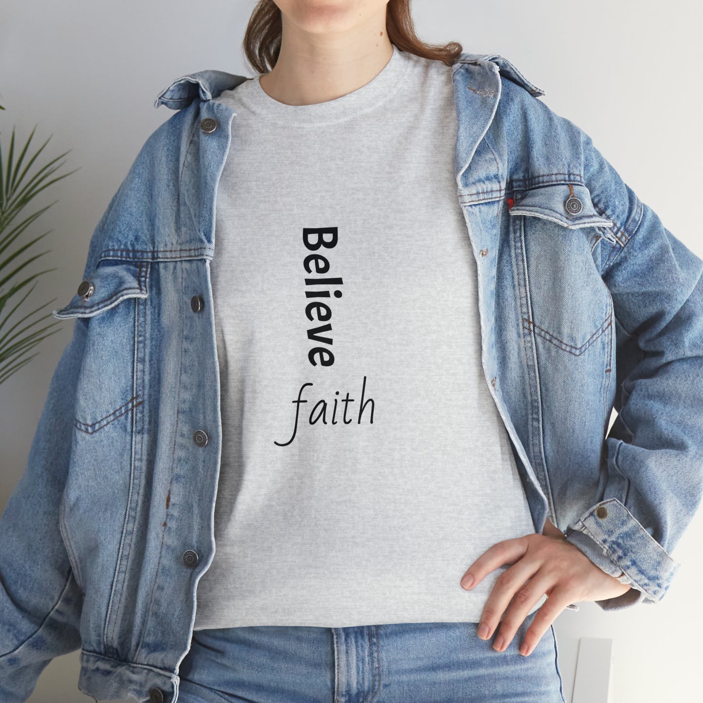 Believe, Faith, Unisex Heavy Cotton Tee Shirt Religion gift*