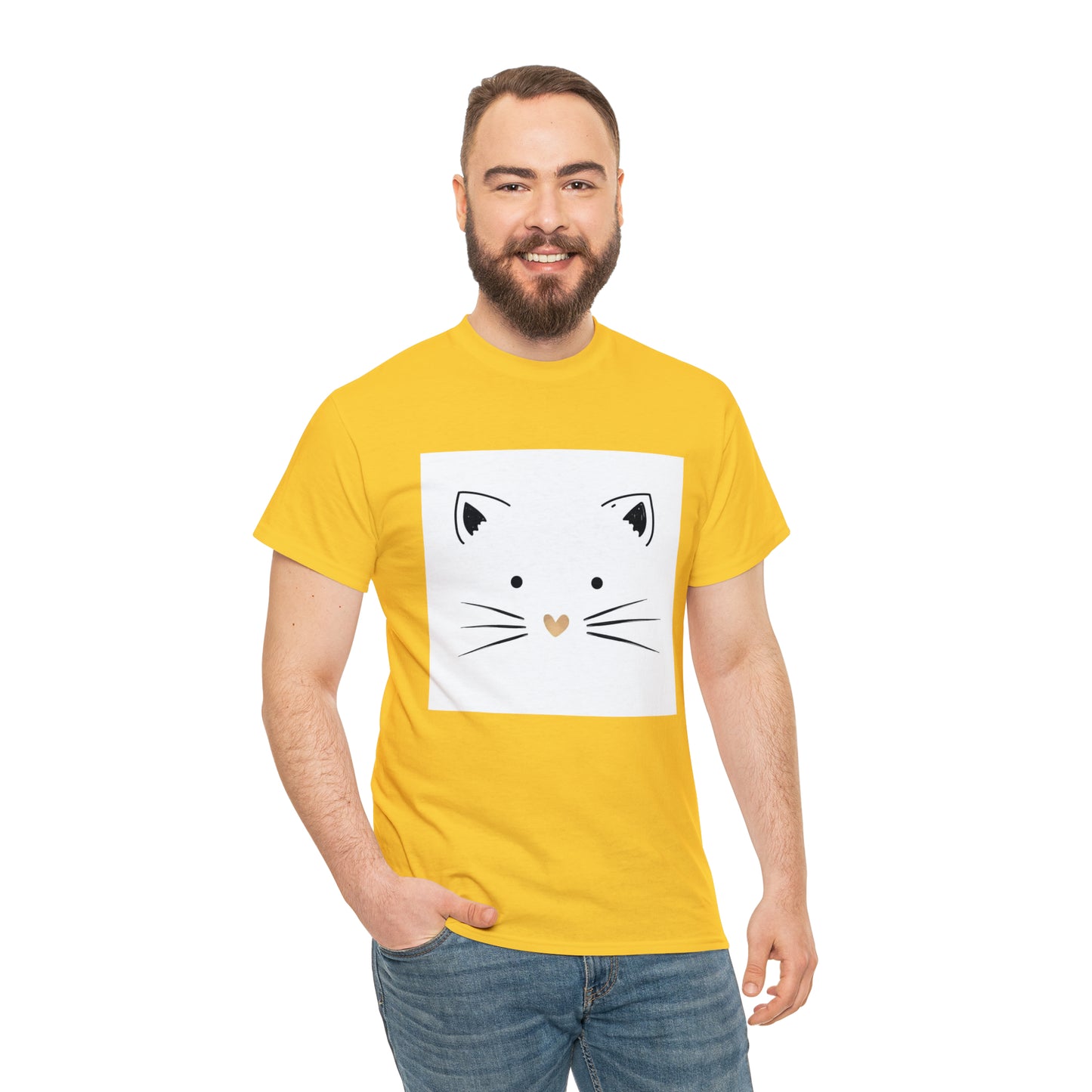 Cute Cat Unisex Heavy Cotton Tee Shirt*