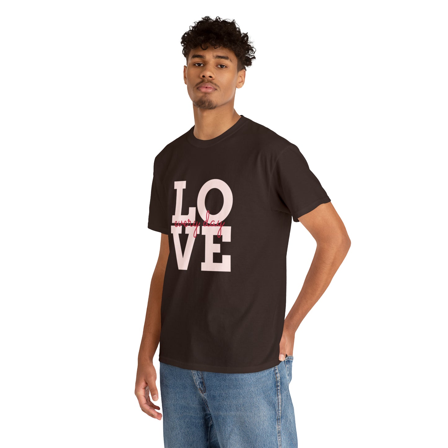 Love everyday Unisex Heavy Cotton Tee shirt gift*