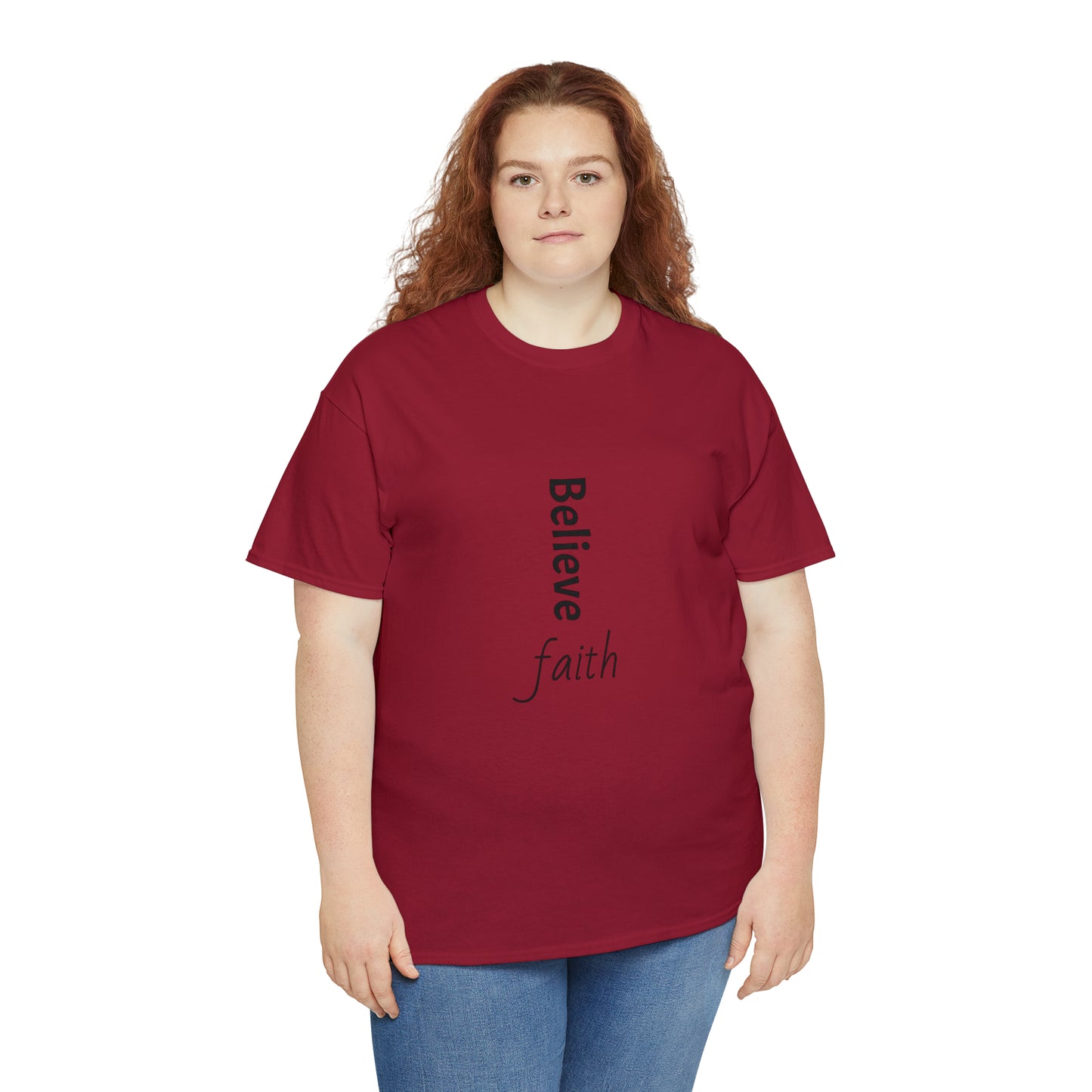 Believe, Faith, Unisex Heavy Cotton Tee Shirt Religion gift*