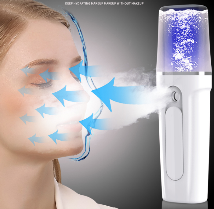 Mini Nano Mist Sprayer Cooler Facial Steamer Humidifier USB Rechargeable Face Moisturizing Nebulizer Beauty Skin Care*