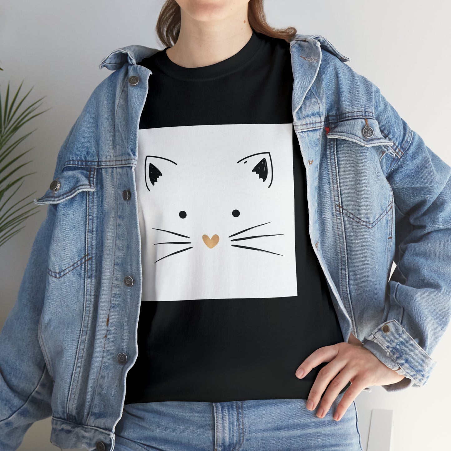 Cute Cat Unisex Heavy Cotton Tee Shirt*