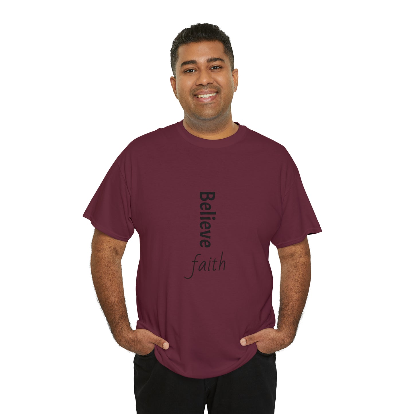 Believe, Faith, Unisex Heavy Cotton Tee Shirt Religion gift*