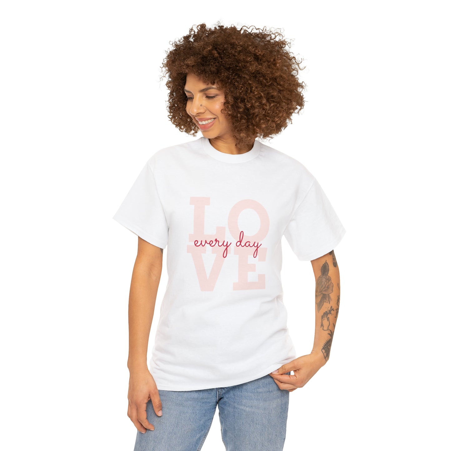 Love everyday Unisex Heavy Cotton Tee shirt gift*