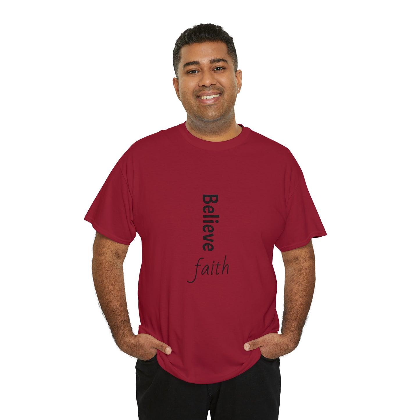 Believe, Faith, Unisex Heavy Cotton Tee Shirt Religion gift*