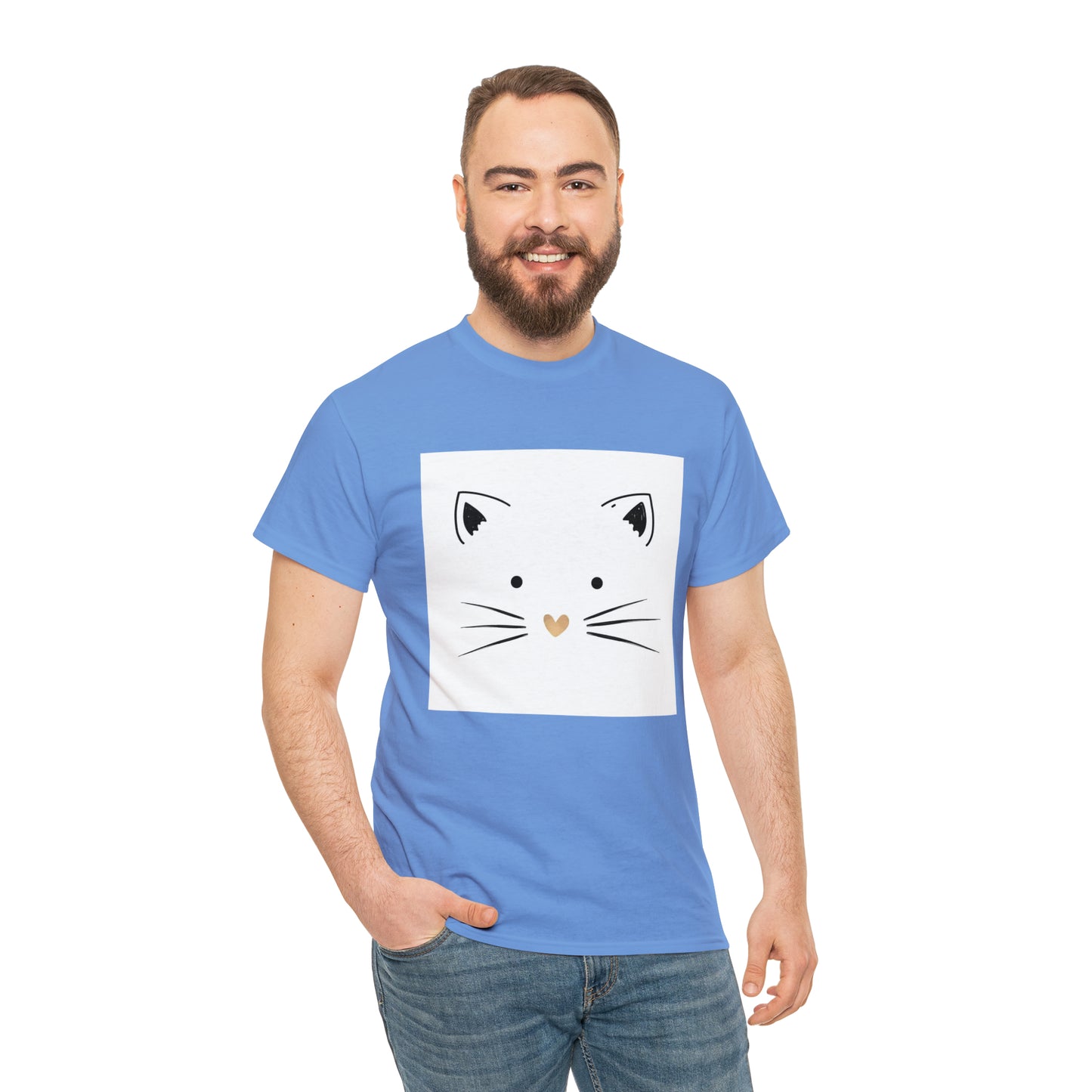 Cute Cat Unisex Heavy Cotton Tee Shirt*