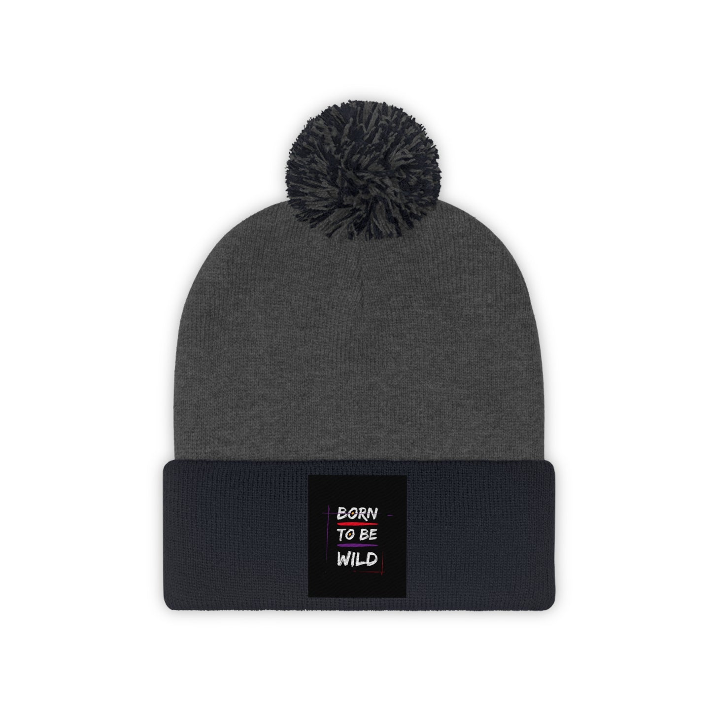 Born to be Wild Pom Pom Beanie*