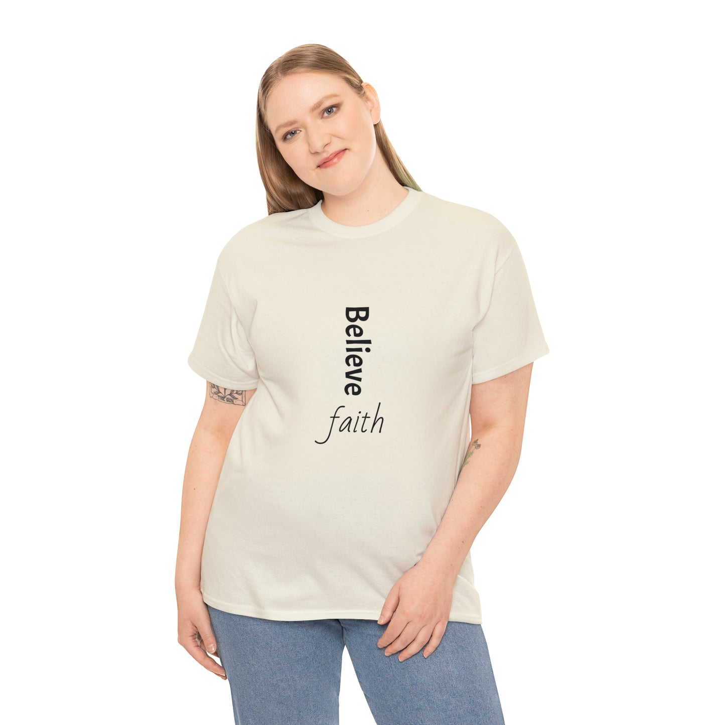 Believe, Faith, Unisex Heavy Cotton Tee Shirt Religion gift*