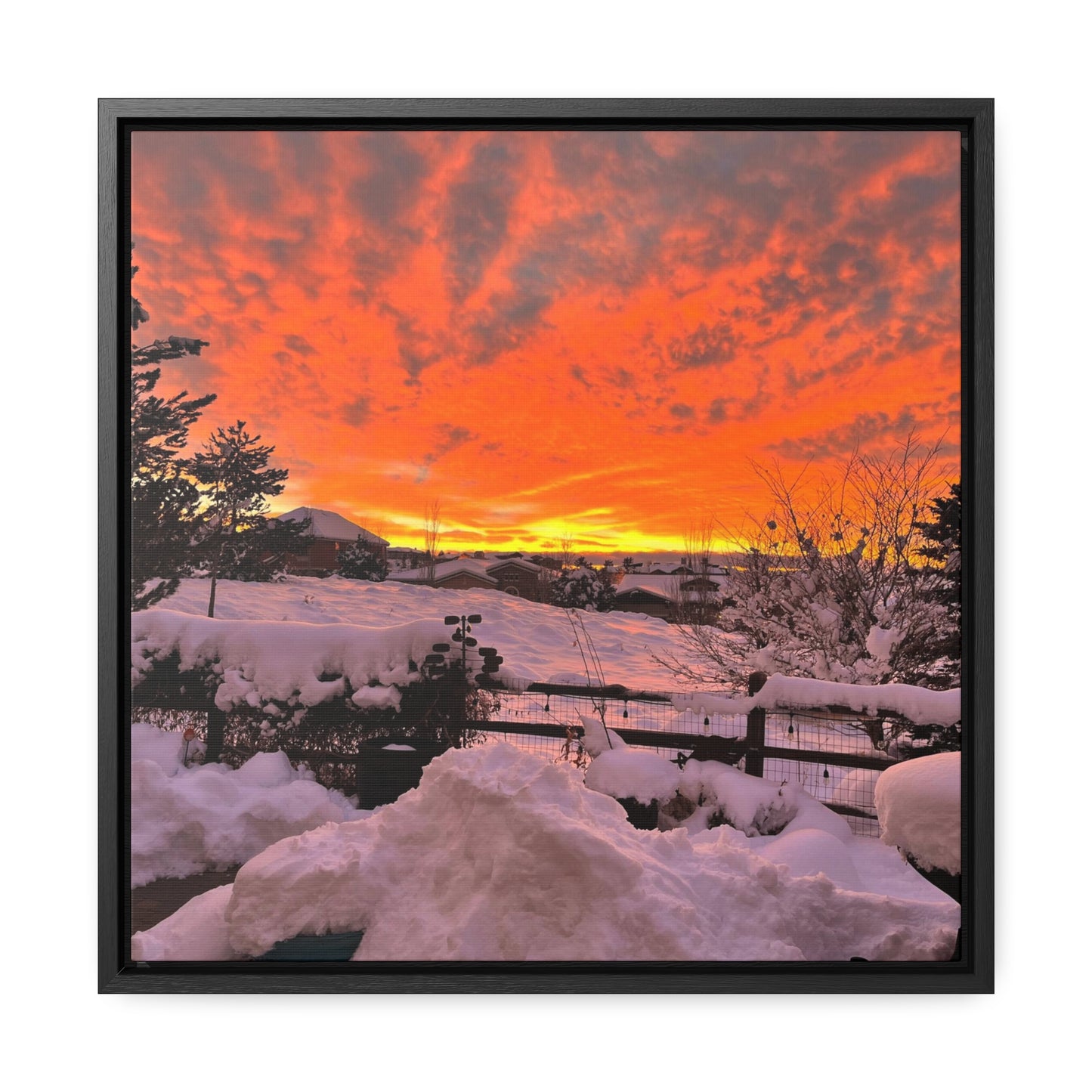 "Capture the Magic of Nature with Our Stunning Sunset Gallery Canvas Wraps!" Gorgeous Sunset Gallery Canvas Wraps, Square Frame*