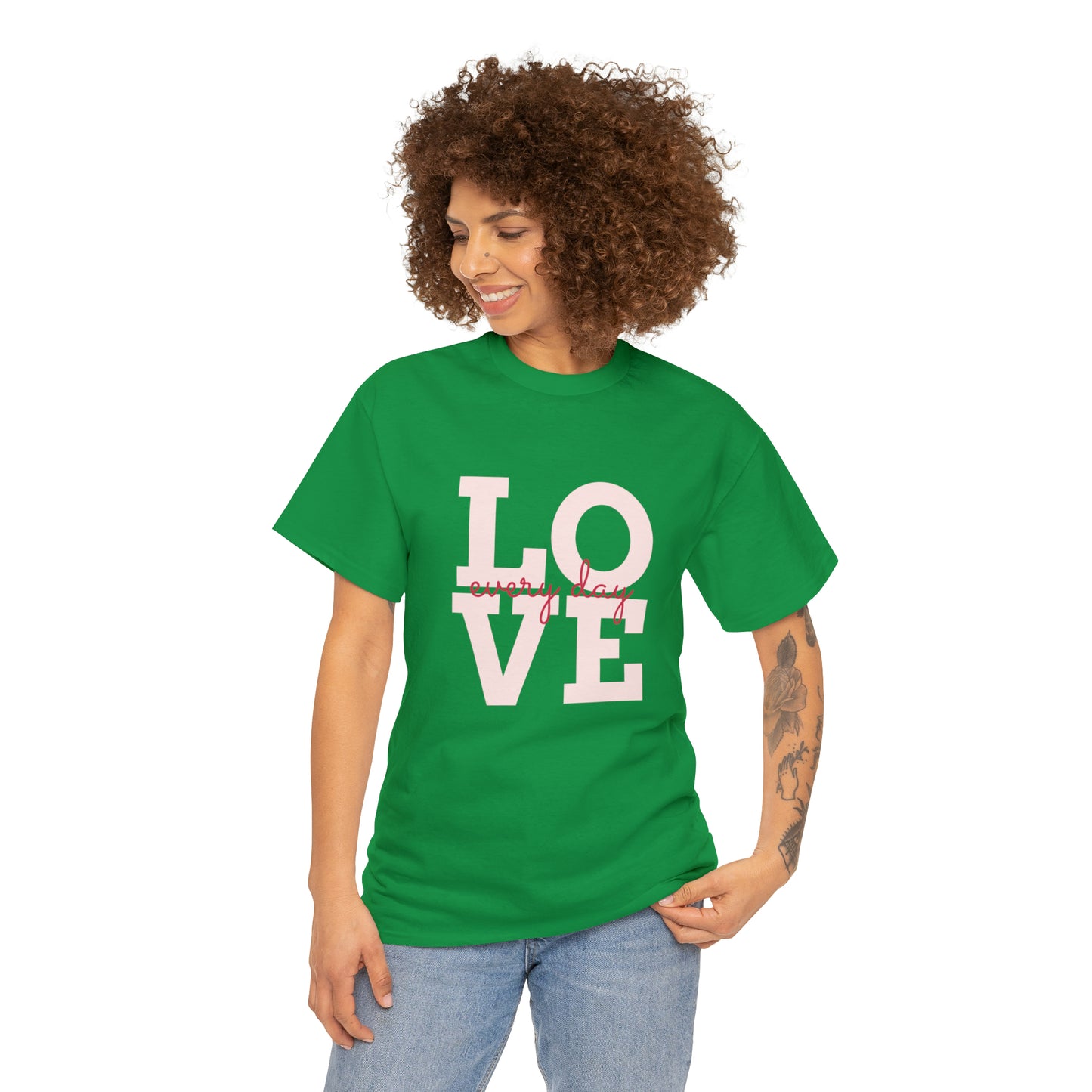 Love everyday Unisex Heavy Cotton Tee shirt gift*