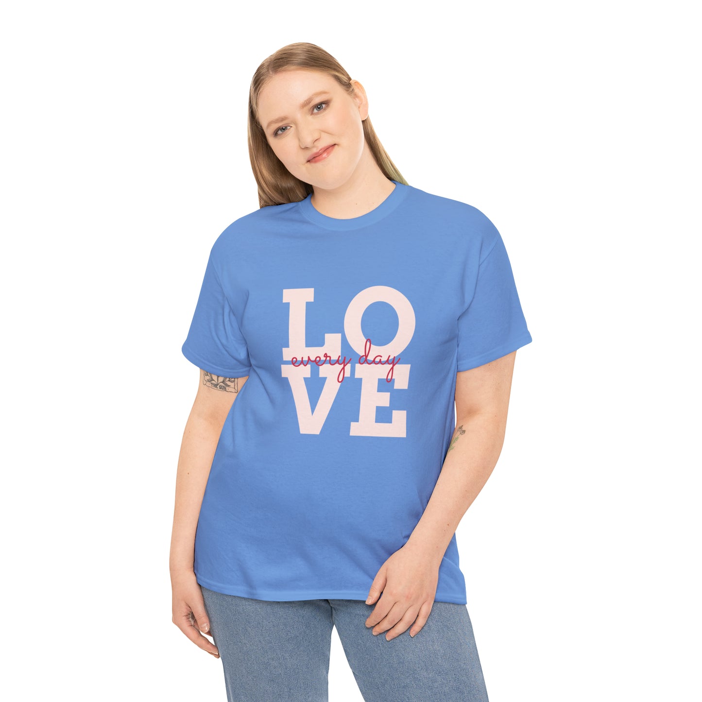 Love everyday Unisex Heavy Cotton Tee shirt gift*