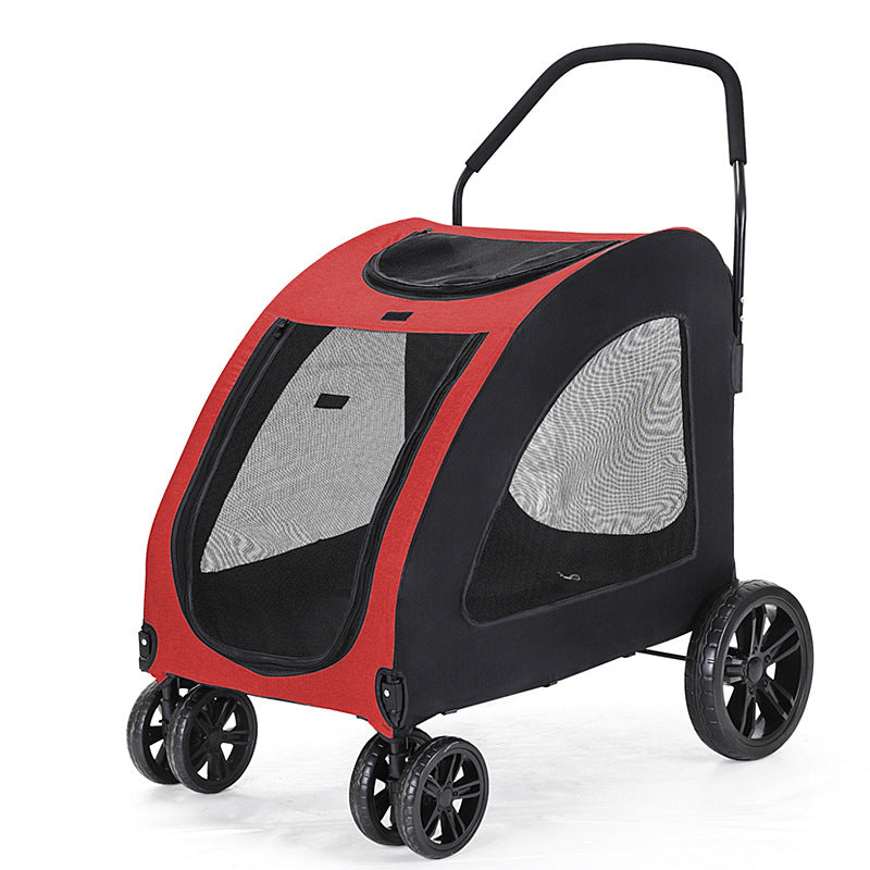 Pet Stroller Medium To Large Dogs Elderly Dog* Disabled Walking Cat Out Lightweight Portable Foldable Dog Walking Car