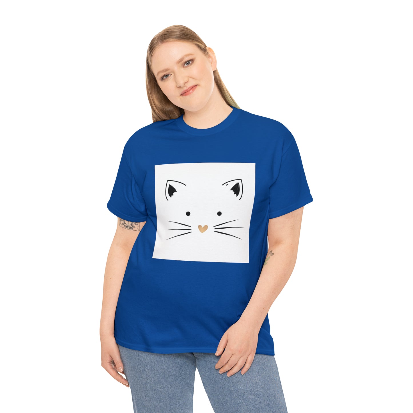 Cute Cat Unisex Heavy Cotton Tee Shirt*