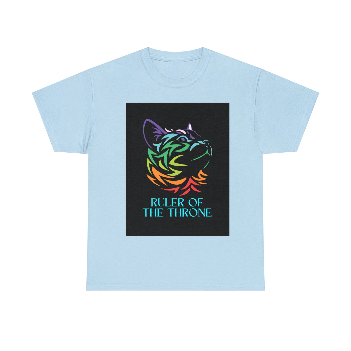 "Ruler of The Throne" Cat Lover Unisex Heavy Cotton Tee Shirt*