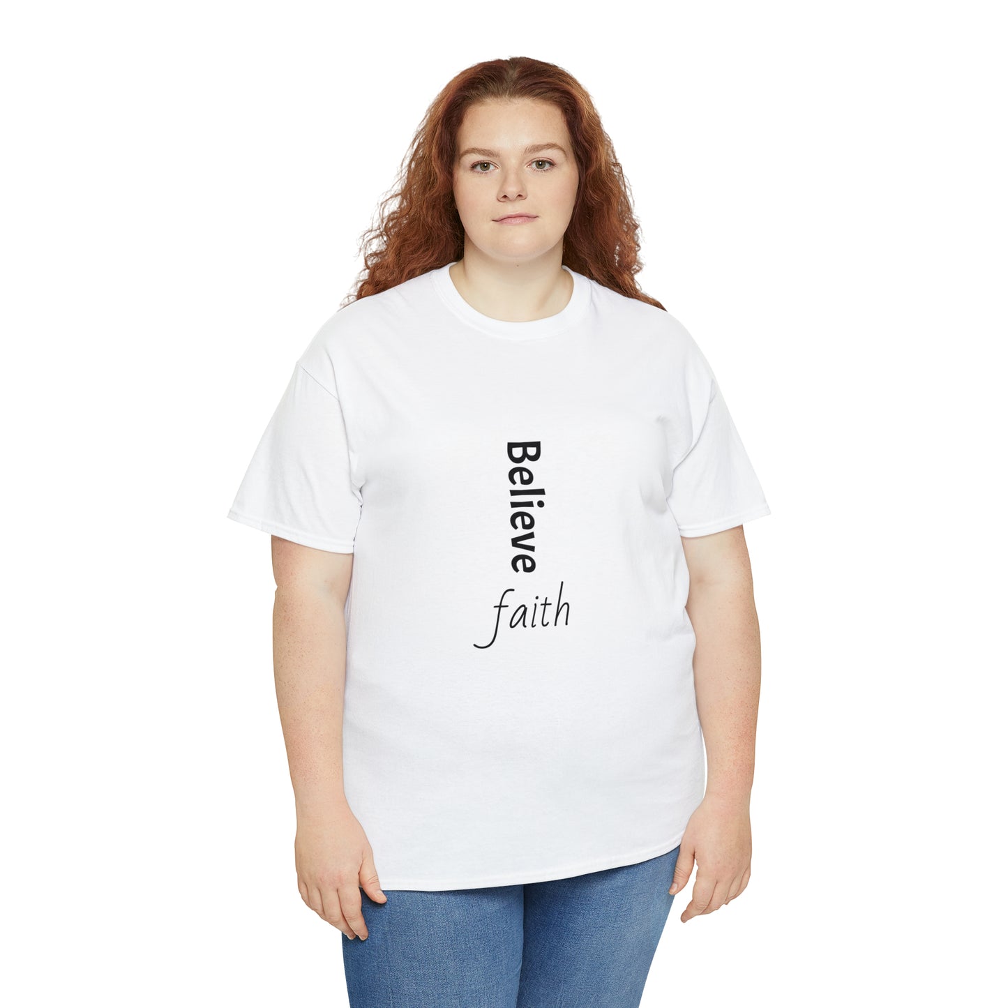 Believe, Faith, Unisex Heavy Cotton Tee Shirt Religion gift*