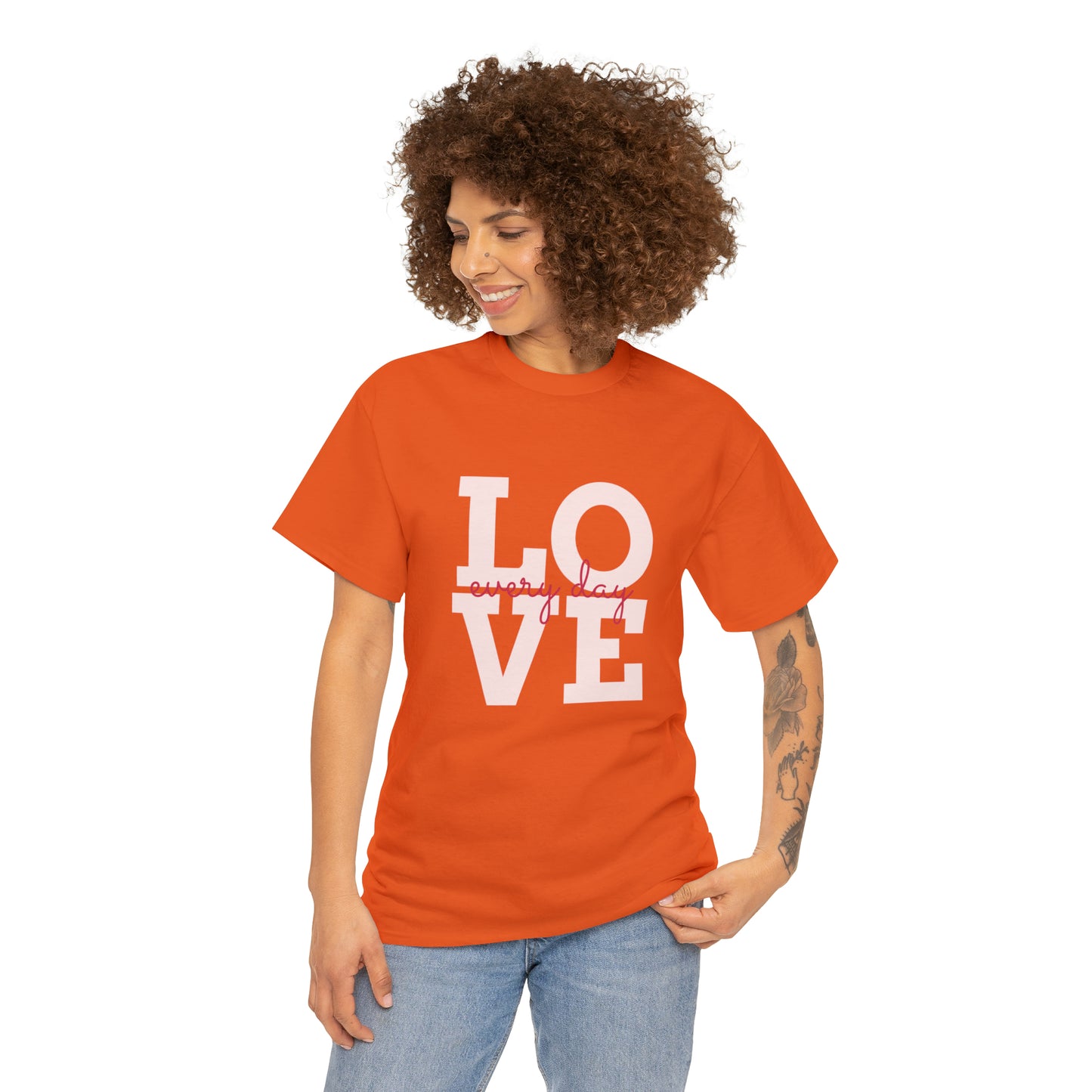 Love everyday Unisex Heavy Cotton Tee shirt gift*