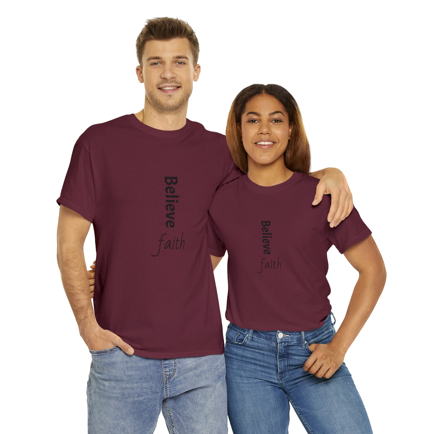 Believe, Faith, Unisex Heavy Cotton Tee Shirt Religion gift*